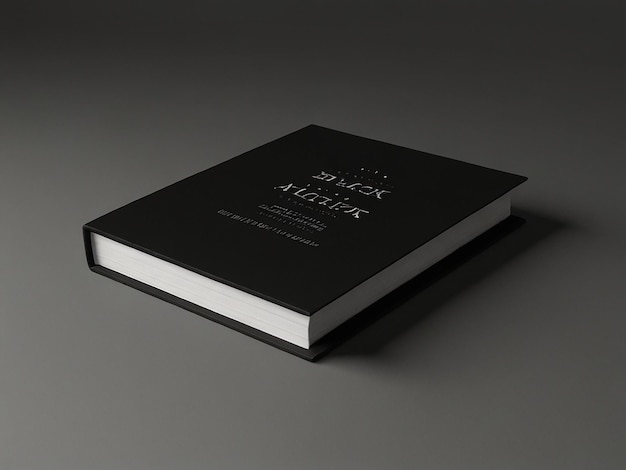 Photo book black mockup 4k