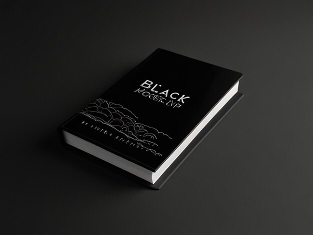 Photo book black mockup 4k