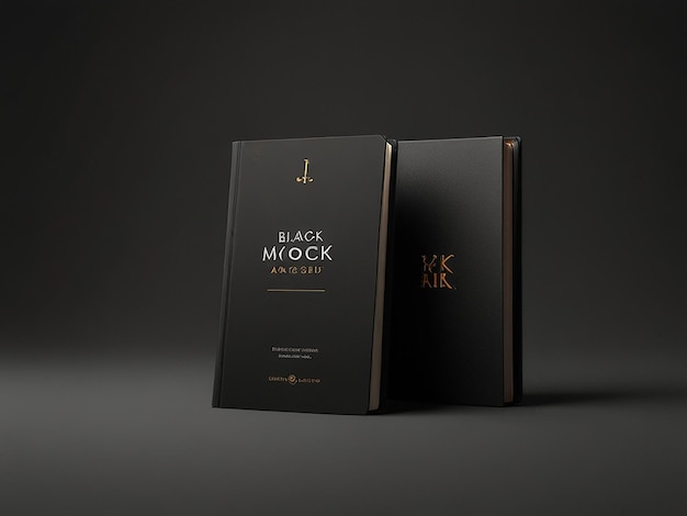 Photo book black mockup 4k