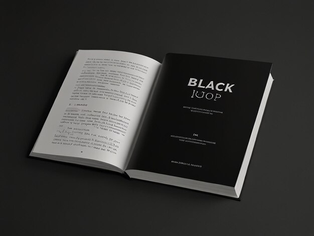 Photo book black mockup 4k