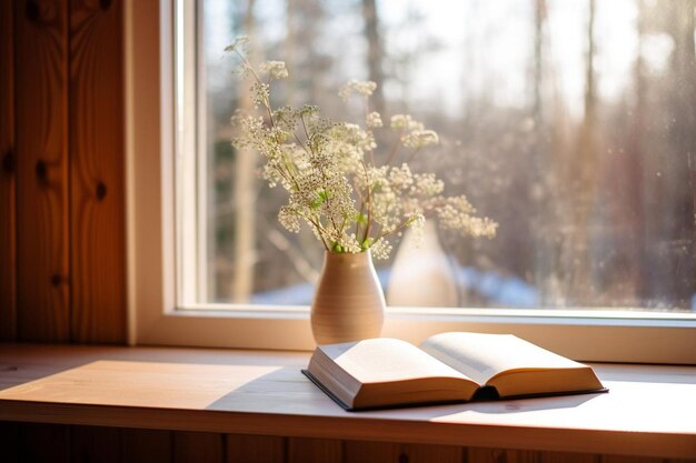 Book in corner of room