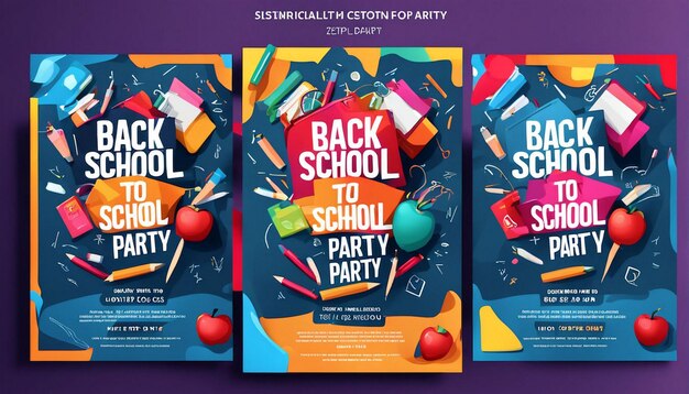 Photo a book cover for back to school with a blue background