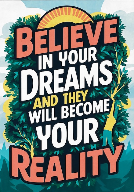 a book cover for the book believe in your dreams