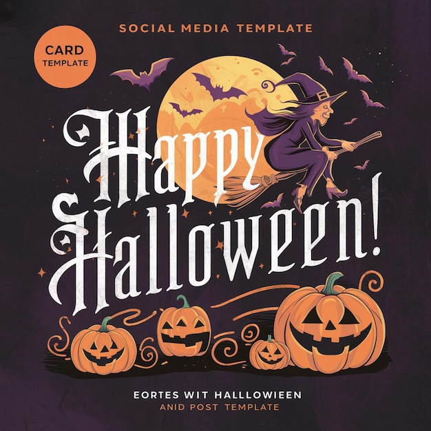 Photo a book cover for happy halloween with a pumpkin on it