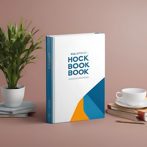 book cover mockup design realistic colorful image