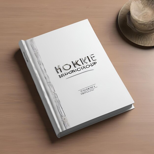 Photo book cover mockup design realistic colorful image