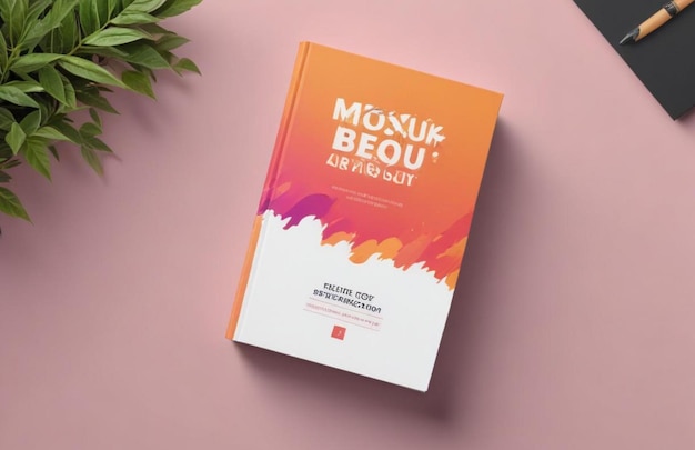 Book Cover Mockup with Editable Background