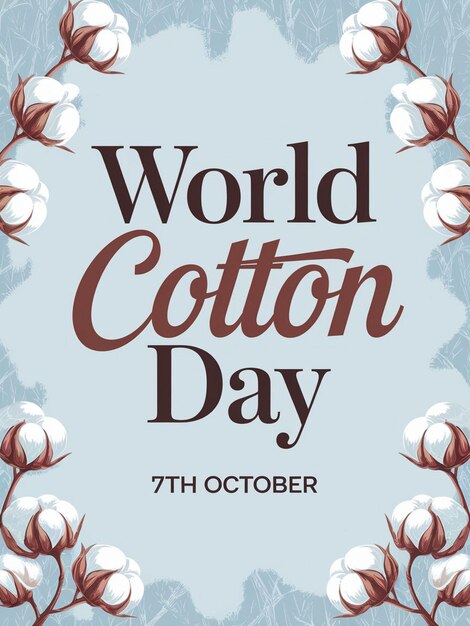 Photo a book cover that says the world cotton day