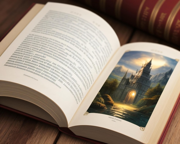 A book is open to a page titled the castle.