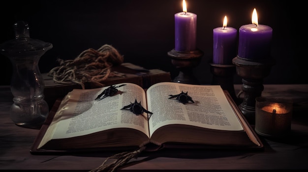 A book open to a page that says'the witch's book '