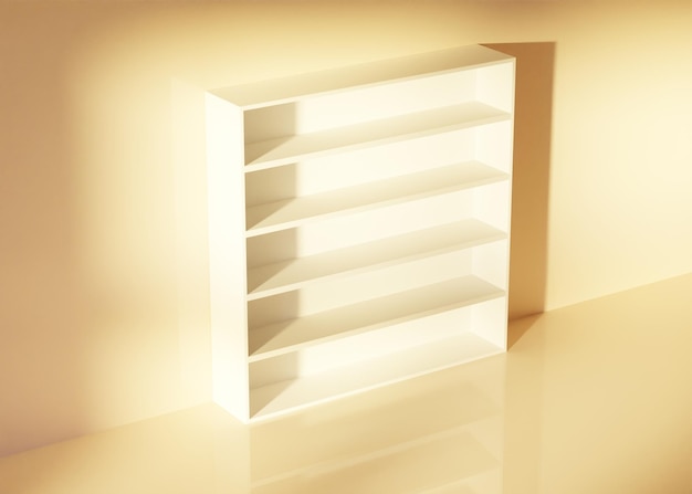 Book rack 3D rendered image