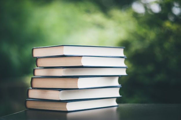 Book Resistance Multiple books Stacked neatly on the table