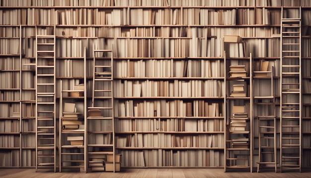 a book shelf with books on the top shelf