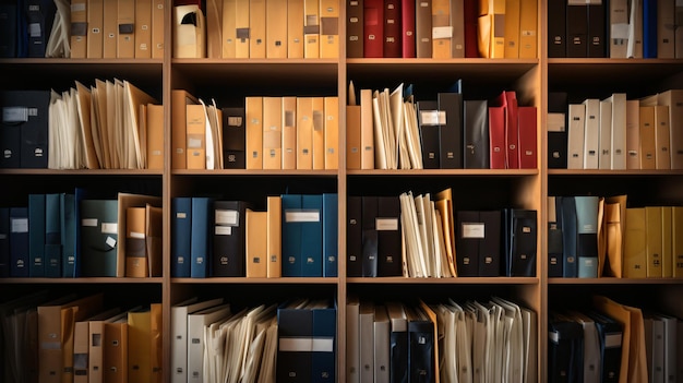 a book shelf with many books on it and one of the books on the shelf