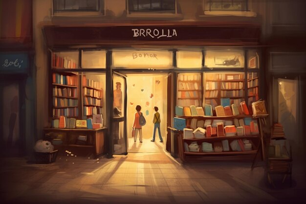 A book store with a book store called briala