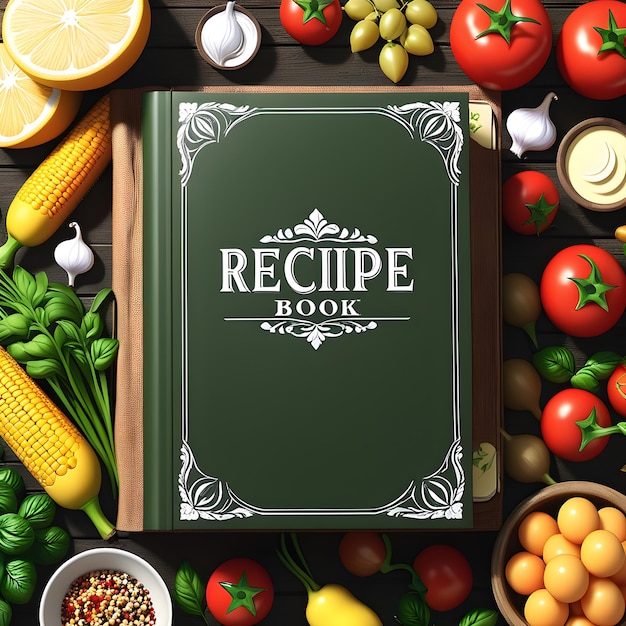 a book that says recipe on it