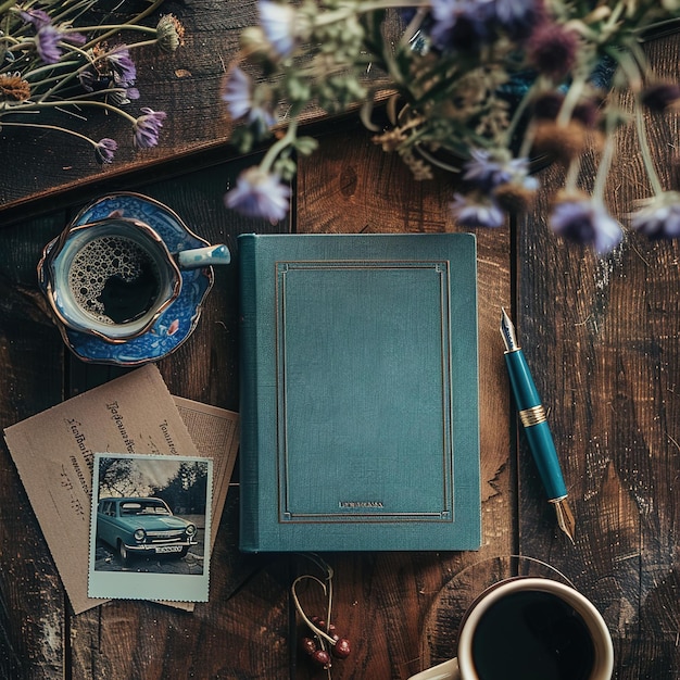 Photo a book that says  the title  is on a table