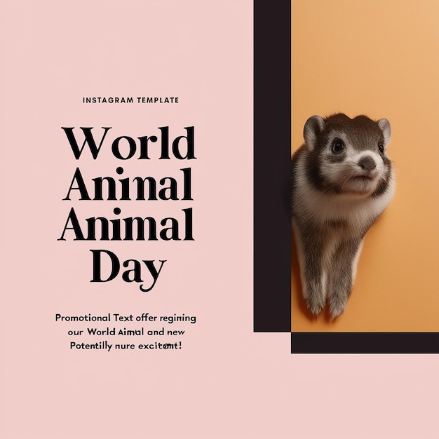 Photo a book that says world animals day day day