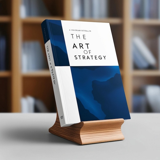 Photo a book titled the art strategy is on a stand