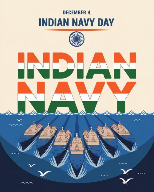 Photo a book titled indian navy with a blue background