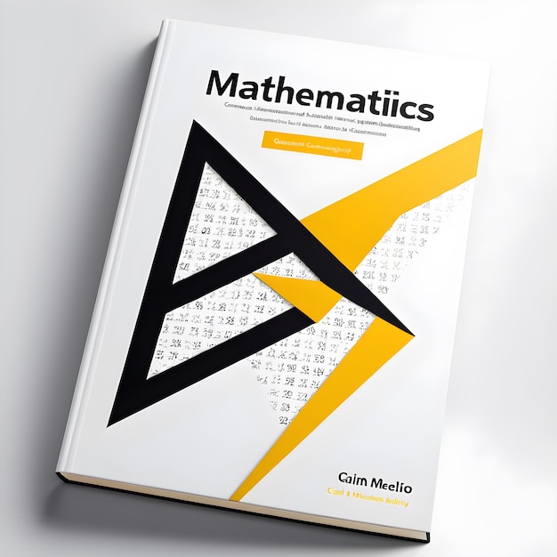 Photo a book titled maths is on a white surface