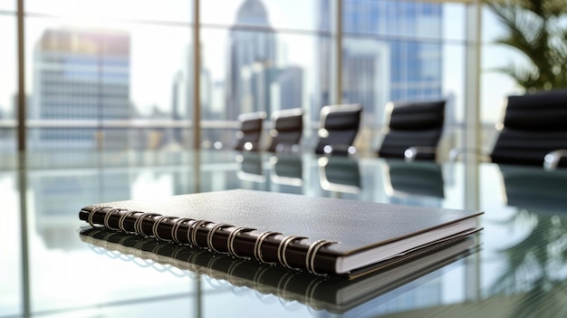 Book on Top of Glass Table