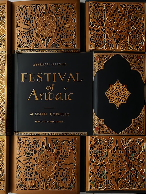 Photo a book with arabic calligraphy on the cover