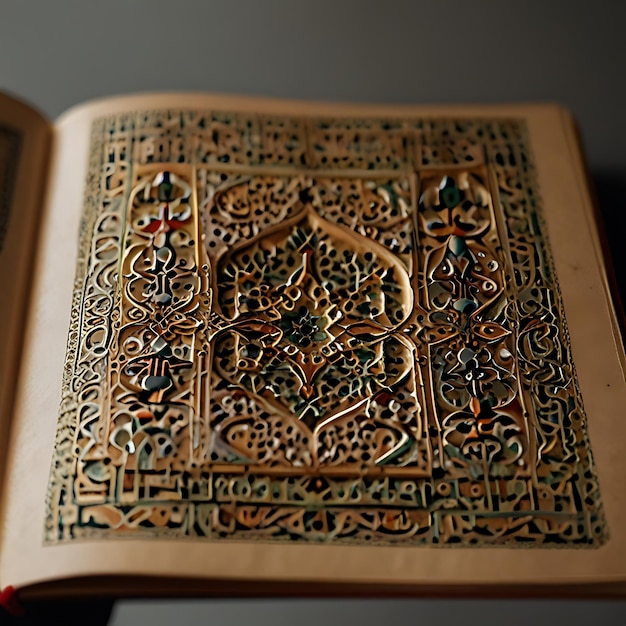 Photo a book with arabic calligraphy on the cover