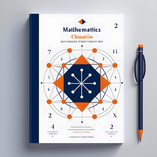 Photo a book with a blue cover that says math math