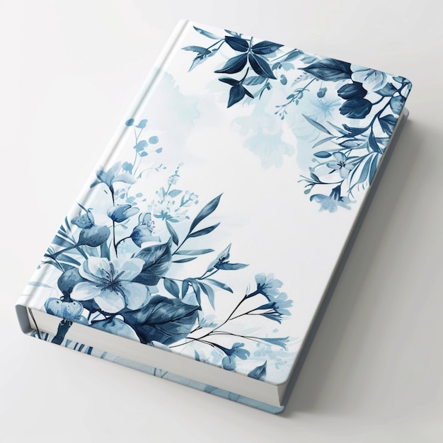 a book with a blue flower on the cover