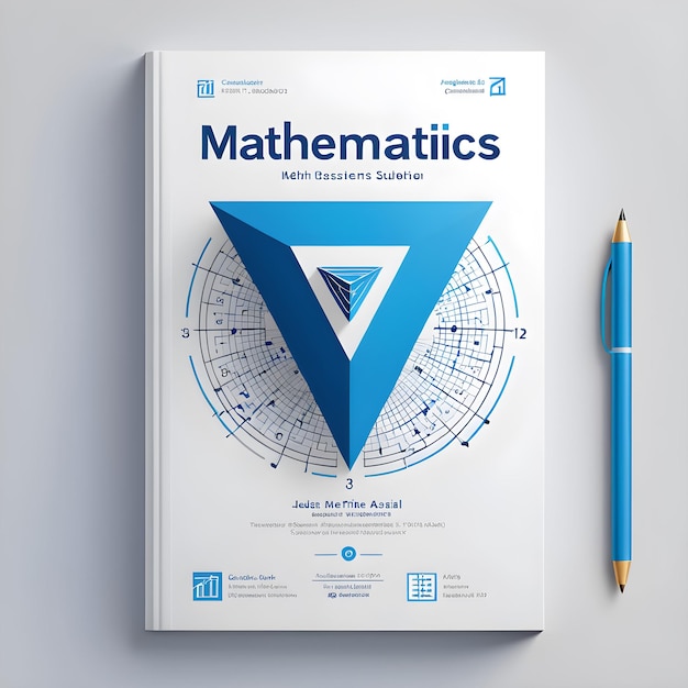 Photo a book with a blue pen on the cover of the book called maths