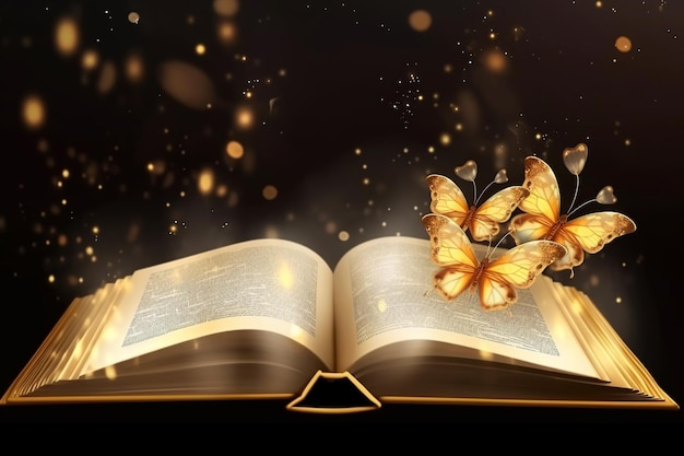 A book with a butterfly on it