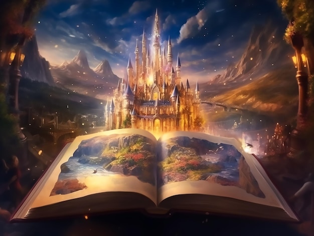 A book with a castle on it that says'magic castle'on it