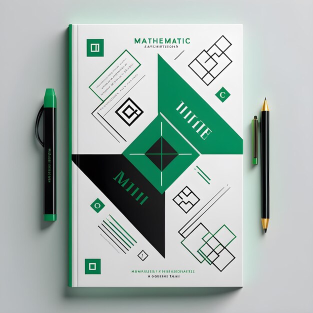 Photo a book with a green and black design on the cover