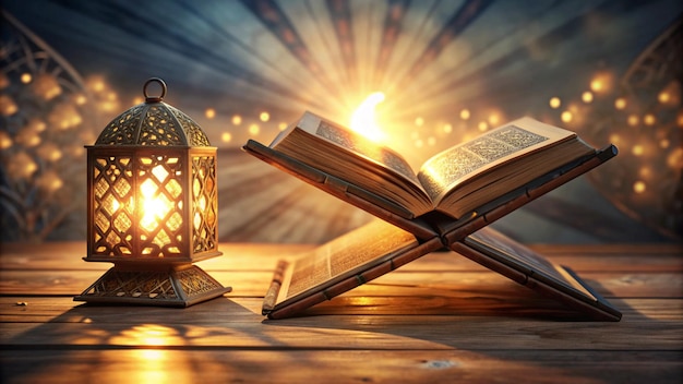 a book with a lantern and a lantern in the background