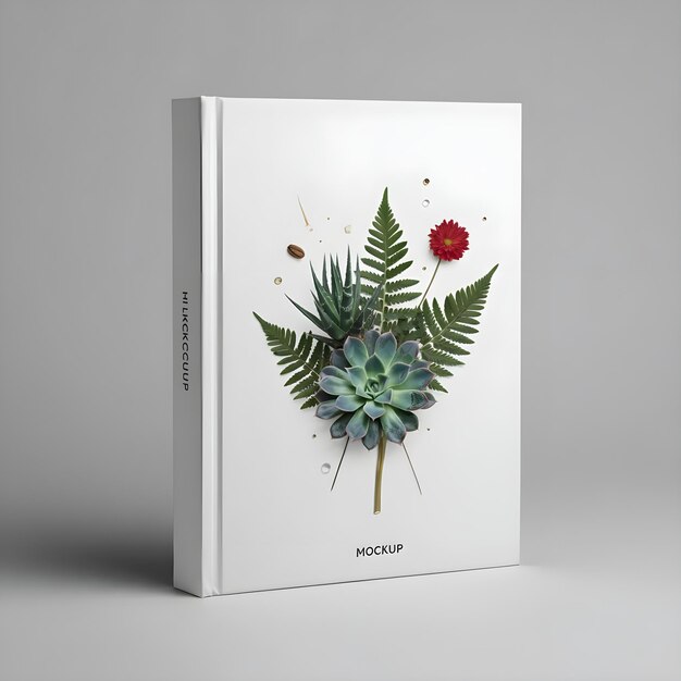 Photo a book with a plant on the cover of it