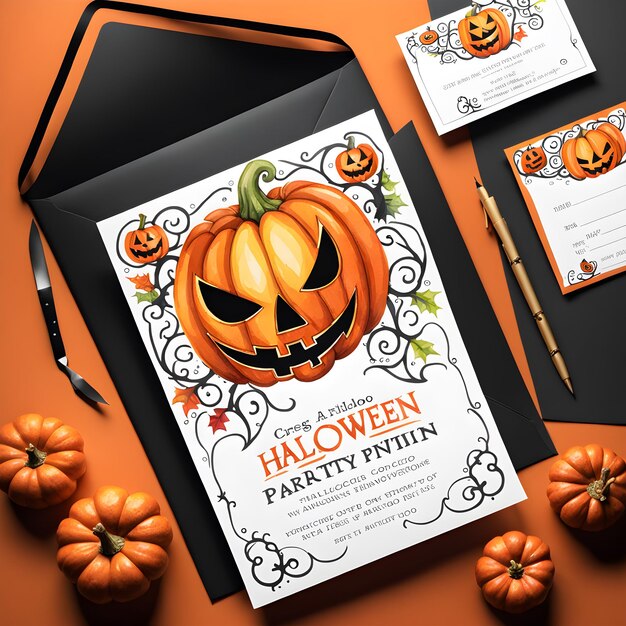 a book with a pumpkin on it that says halloween party