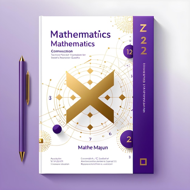 Photo a book with a purple pen on it that says math math