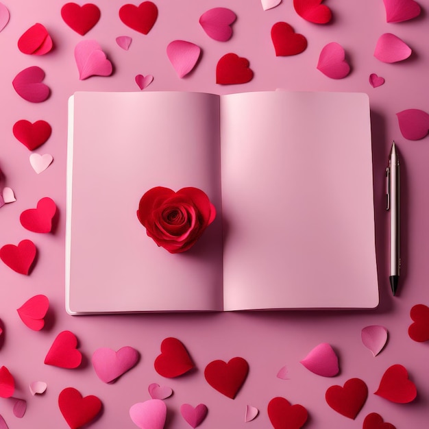 a book with a red rose on the cover and a book with a red rose on the front