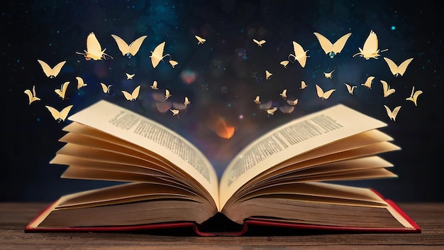 a book with the word butterflies on the page