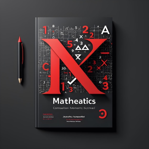 Photo a book with the word math written on it