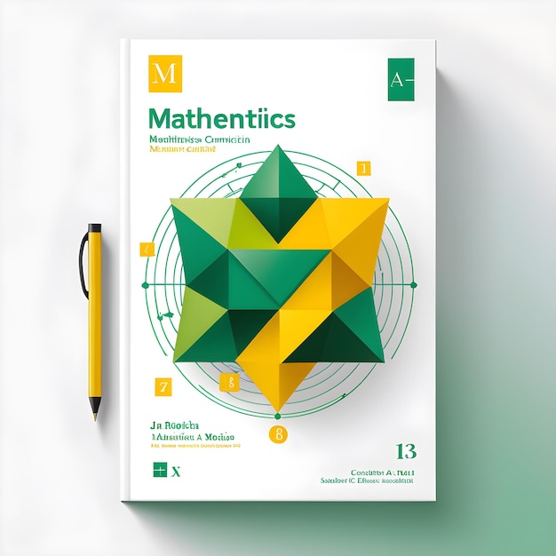 a book with a yellow triangle on it that says maths on it