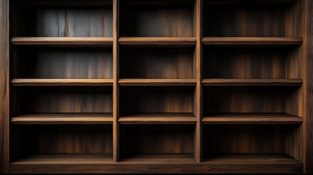 Photo bookcase isolated on black background ai generated