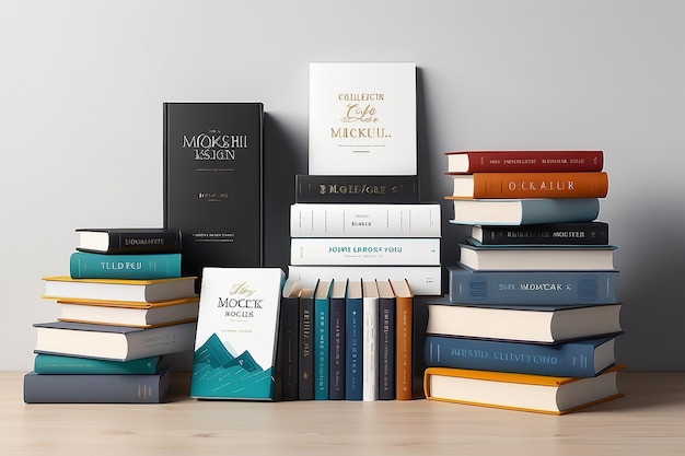 Photo books collection mockup