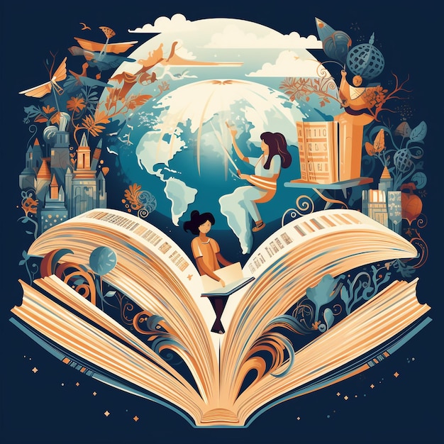 Books and globe international literacy