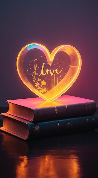 Photo books with the word love on them