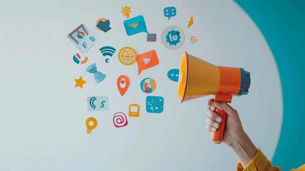 Boost Your Social Media Marketing Campaign with Engaging Megaphone Icons