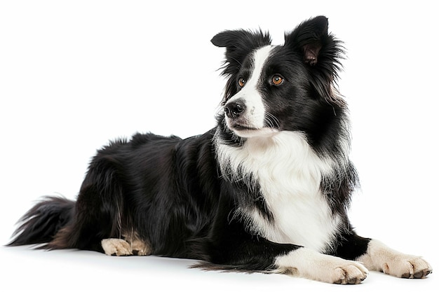 A Border Collie isolated on white background