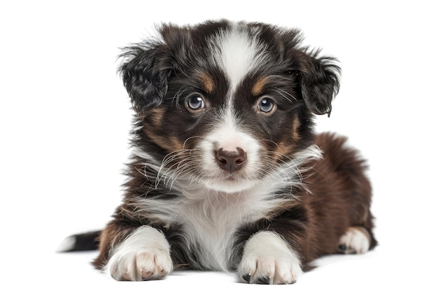 Border Collie Puppy Standing Alone