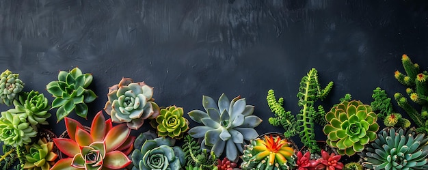 a border of flowers with a black background with a black background